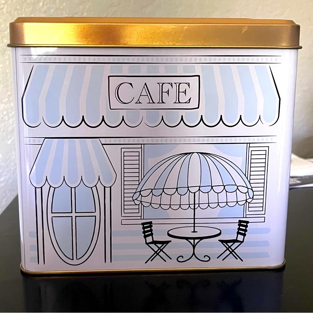 Bullseye Spring Time ‘Cafe’ Storage Tin Container - Picture 2 of 13
